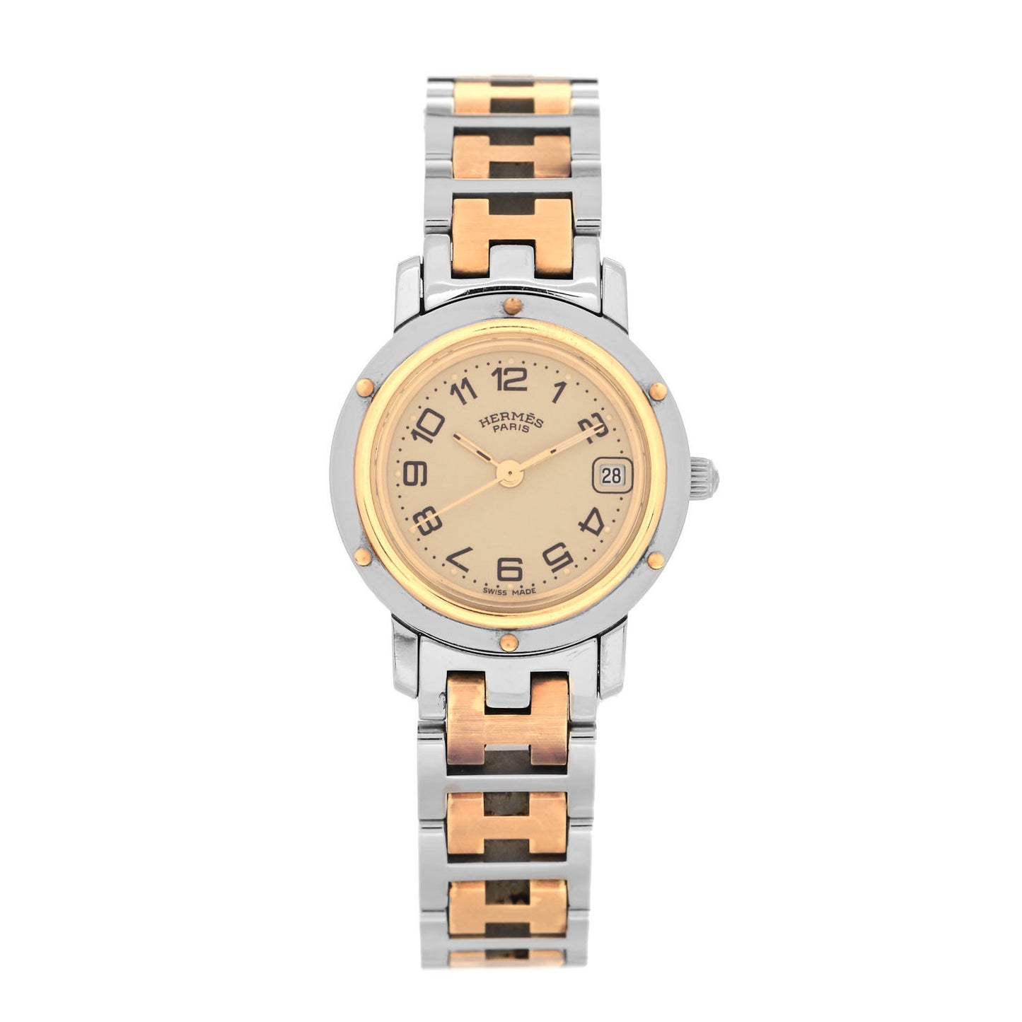 Stainless Steel 24mm Clipper Quartz Watch Gold