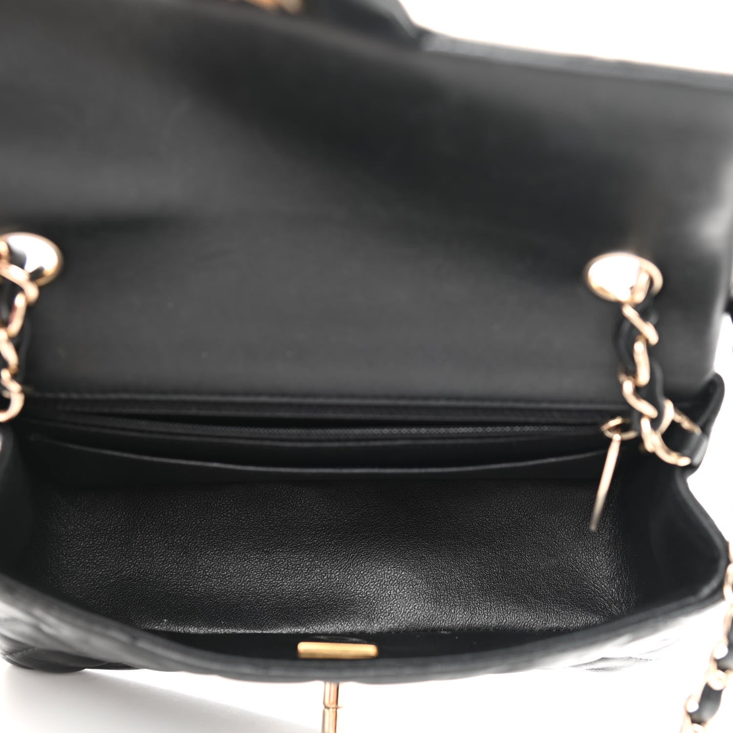 Chanel Lambskin Quilted Mini Rectangular Flap Black 5 of 12
