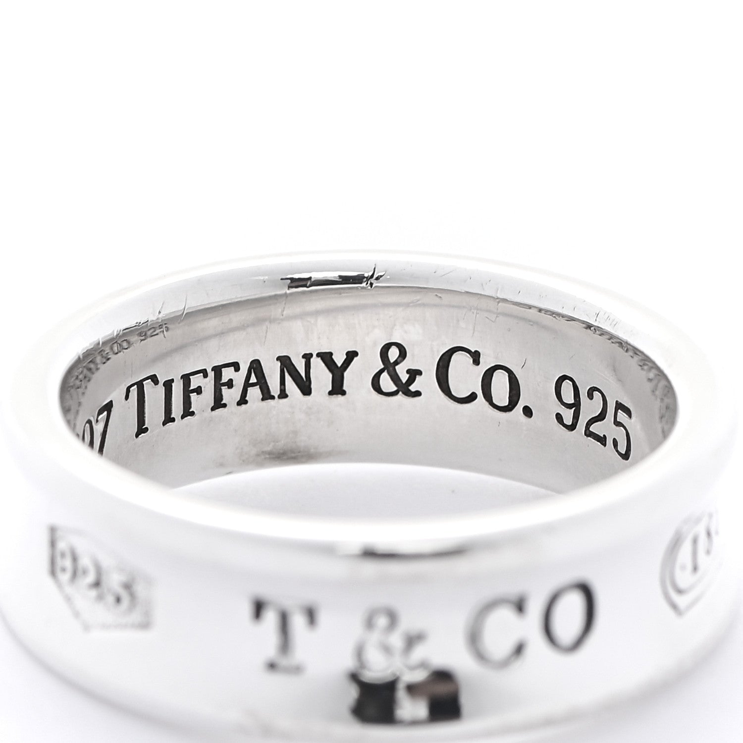 Tiffany Sterling Silver 1837 Band Ring 55 7.25 4 of 5
