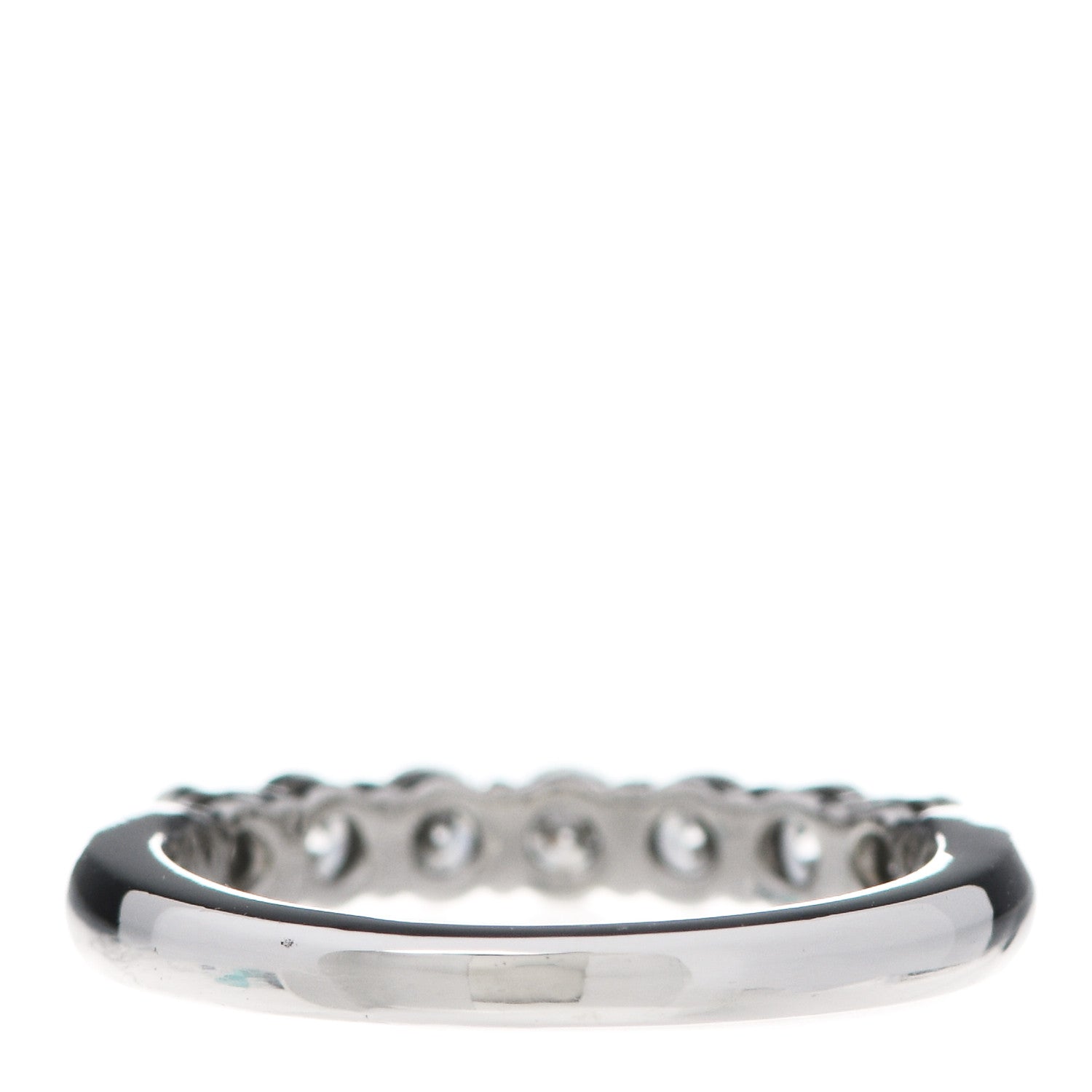 Tiffany Platinum Diamond .57ctw 3mm Half Circle Embrace Band Ring 48 4.5 3 of 6