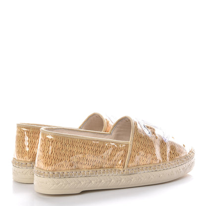 Chanel PVC Raffia CC Espadrilles 36 Beige 4 of 7