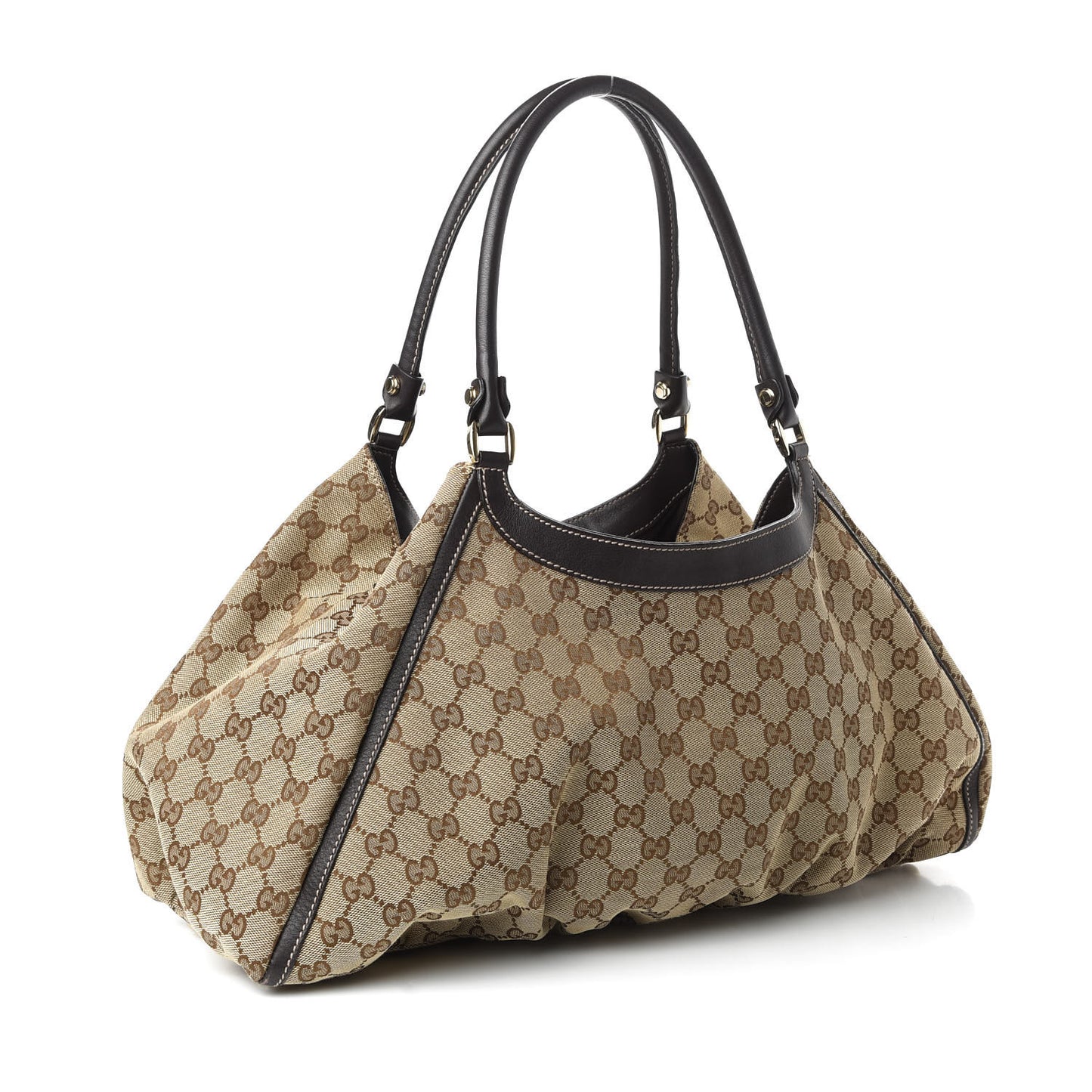 Monogram Large D Ring Hobo Dark Brown