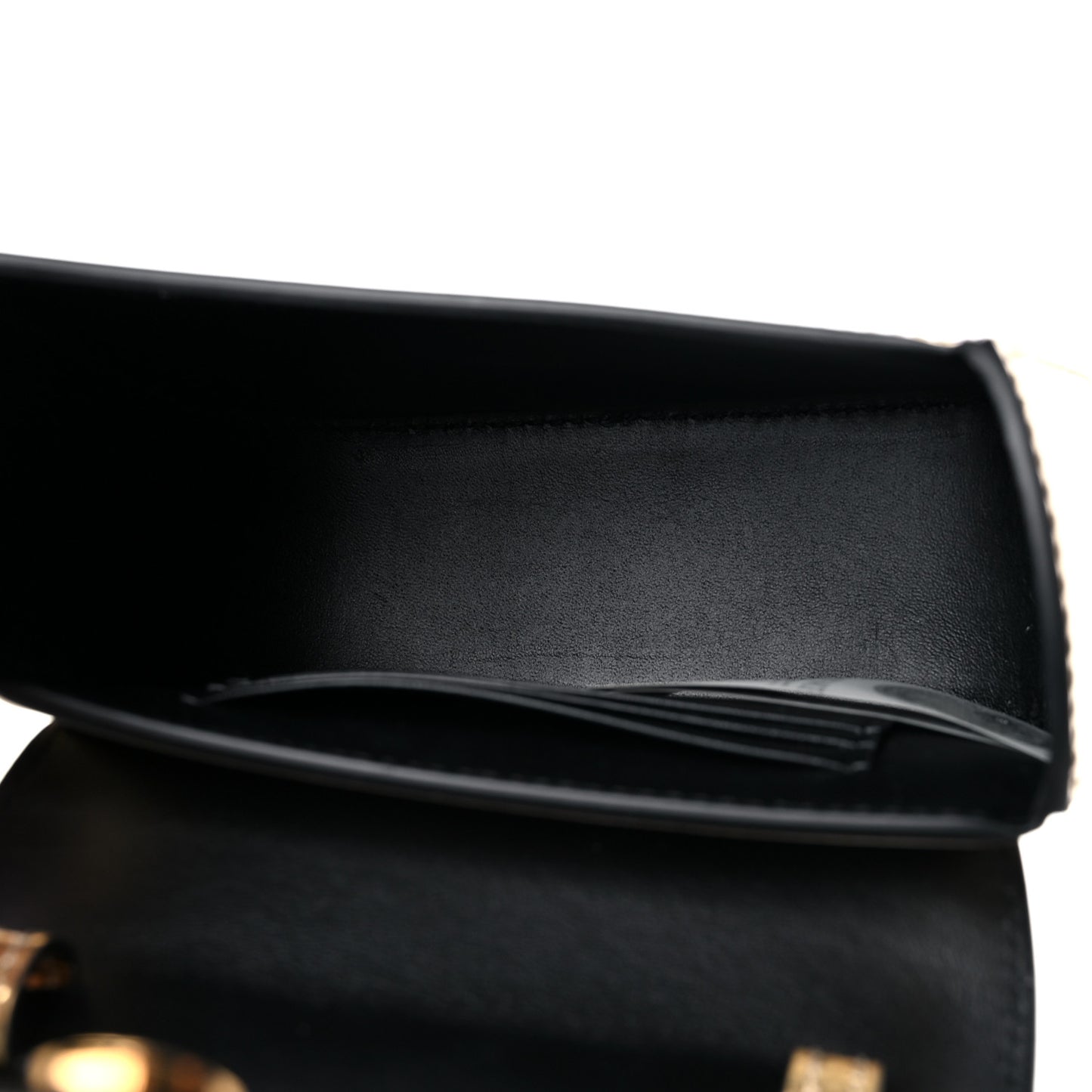 Metallic Calfskin Mini La Medusa Bag Gold
