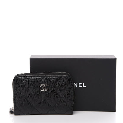 Chanel Caviar Quilted Zip Coin Purse Black 8 of 8