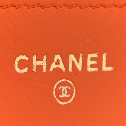 Chanel Snakeskin Wallet On Chain WOC Orange 6 of 16
