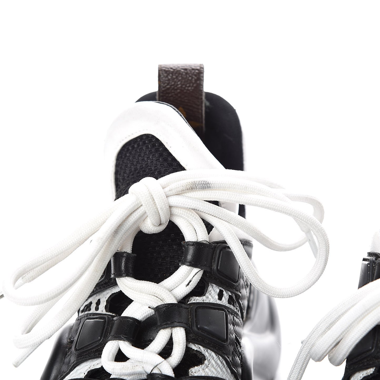 Calfskin Technical Nylon LV Archlight Sneakers 36 Black White