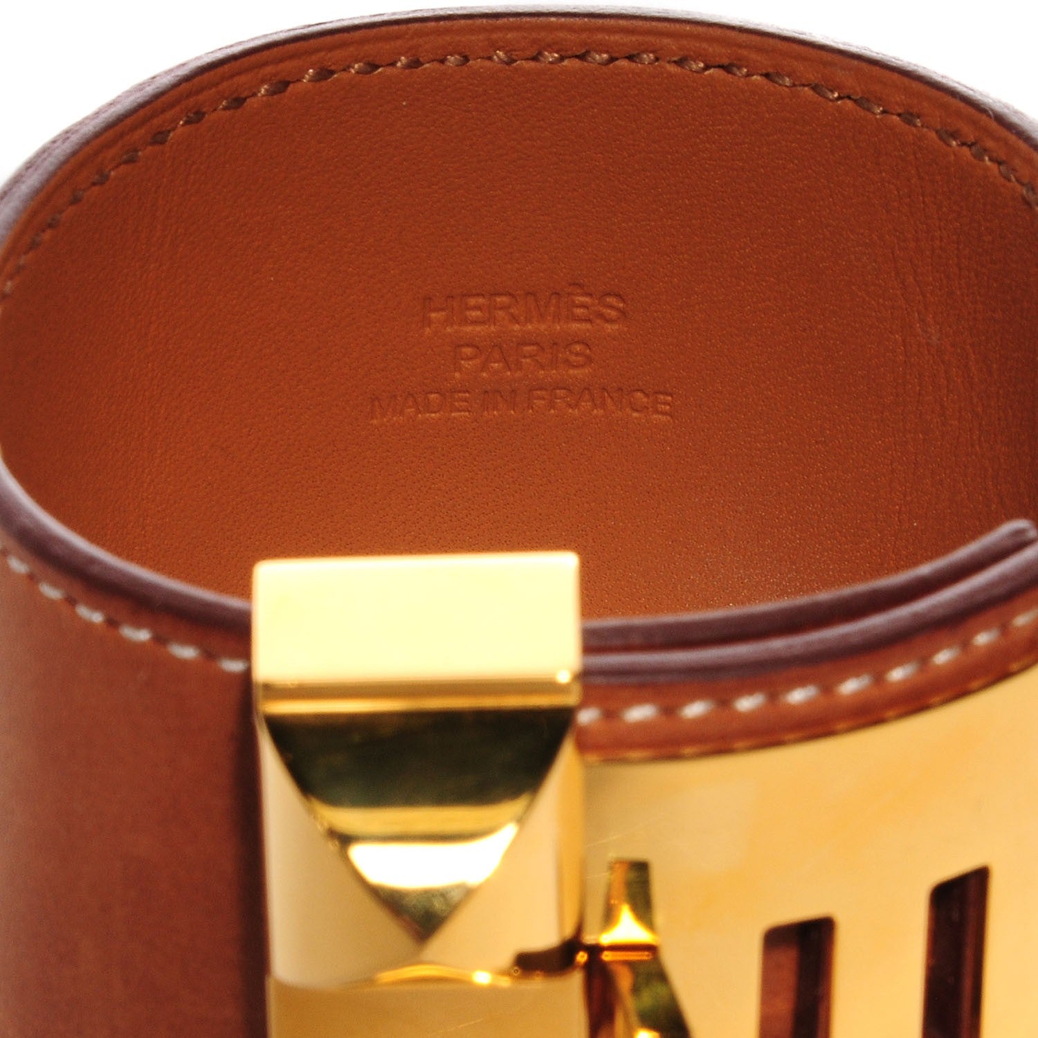 Hermes Barenia Collier De Chien CDC S Bracelet Fauve 4 of 7