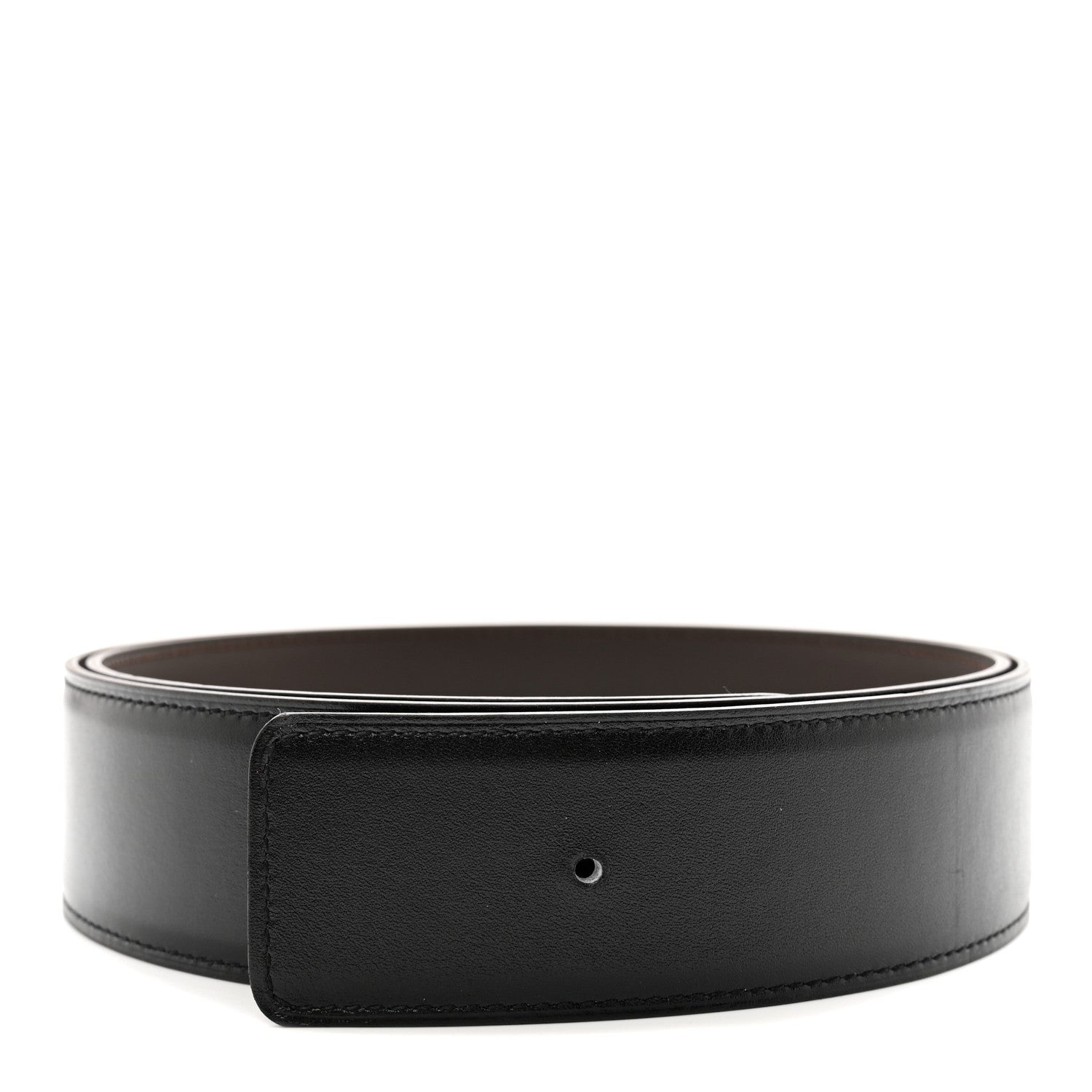Hermes Box Swift 38mm Belt Strap 95 38 Black Chocolate 1 of 6
