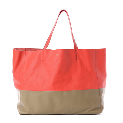 Celine Lambksin Horizontal Bi-Cabas Primary Red 1 of 8