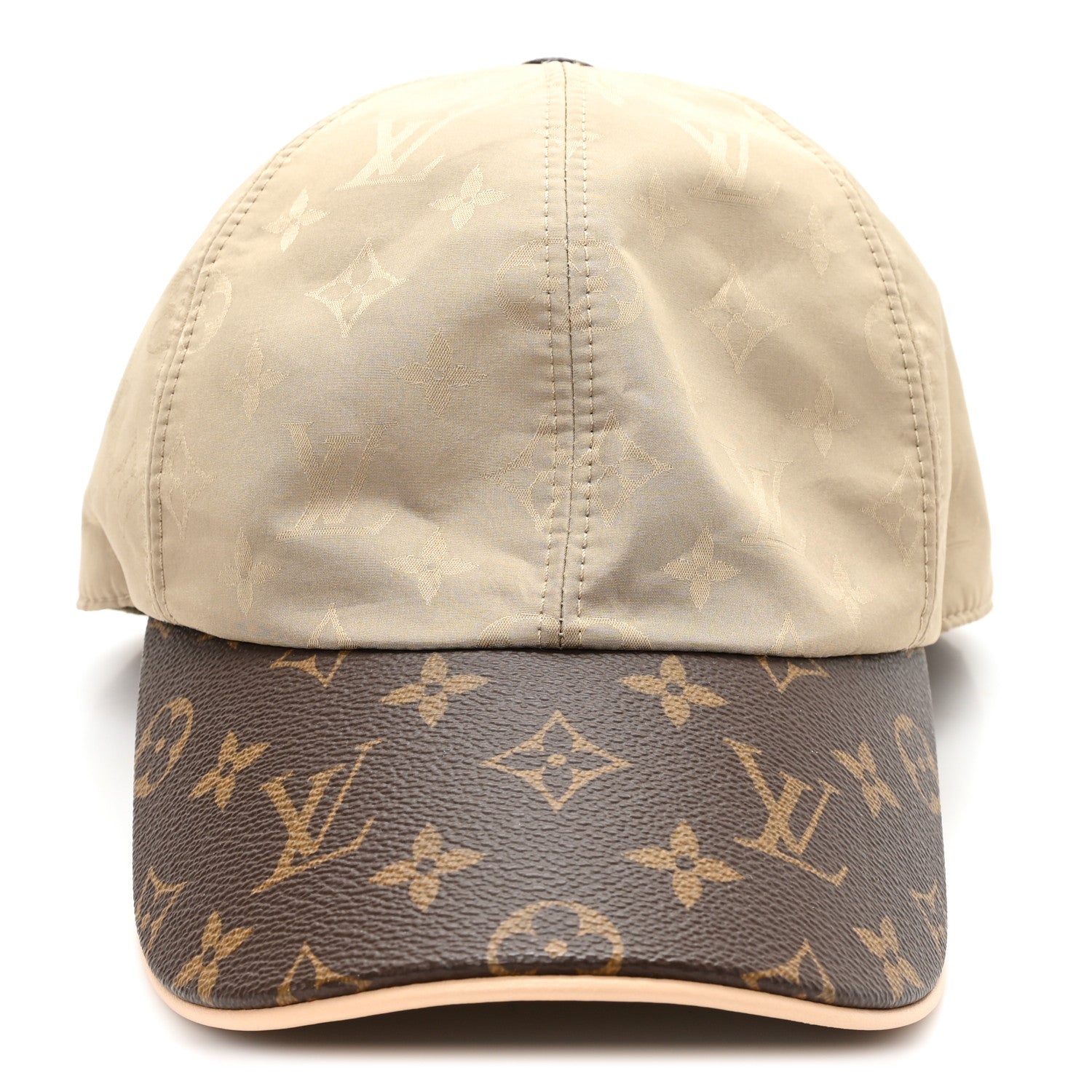 Louis Vuitton Polyester Silk Monogram LV Get Ready Cap M Beige 3 of 9