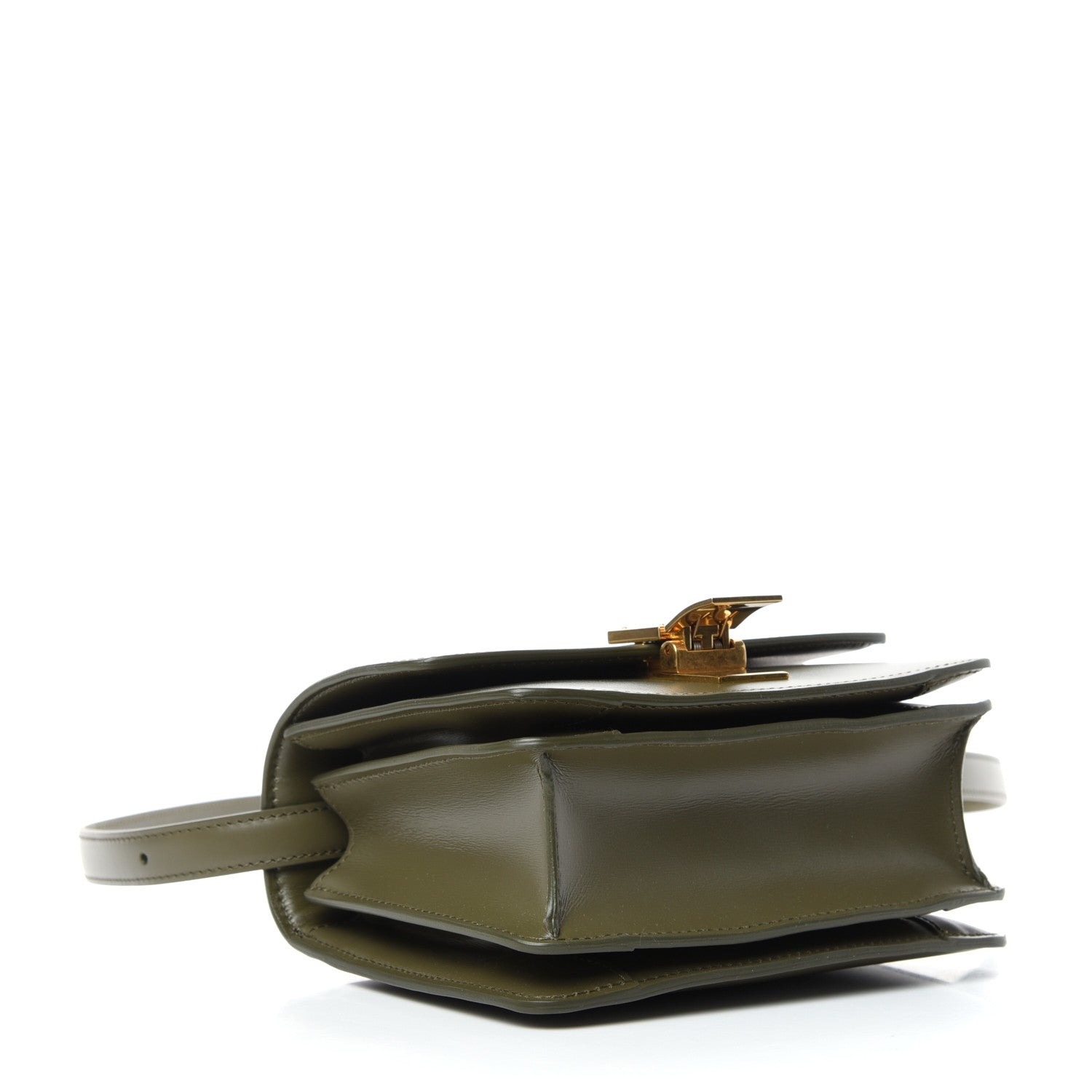 Celine Box Calfskin Small Classic Box Flap Bag Army Green 4 of 10