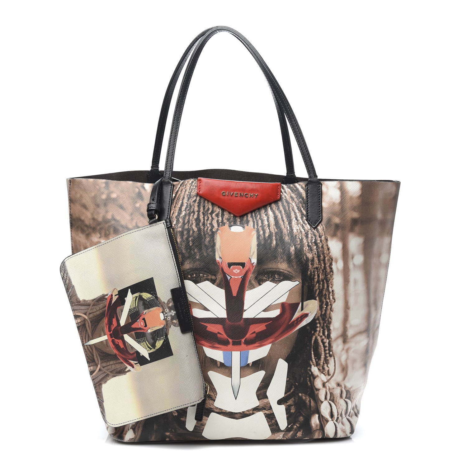 Givenchy Textured Coated Canvas Medium Girl Print Large Antigona Tote Multicolor 1 of 13
