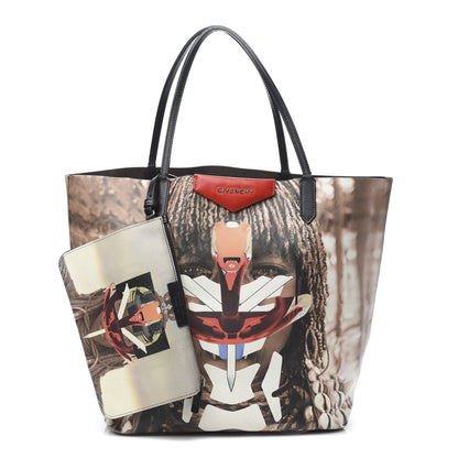 Givenchy Textured Coated Canvas Medium Girl Print Large Antigona Tote Multicolor 1 of 13