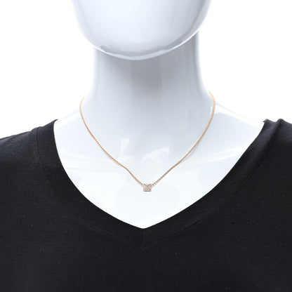 Hermes 18K Rose Gold Diamond Clou d'H Pendant Necklace 3 of 5