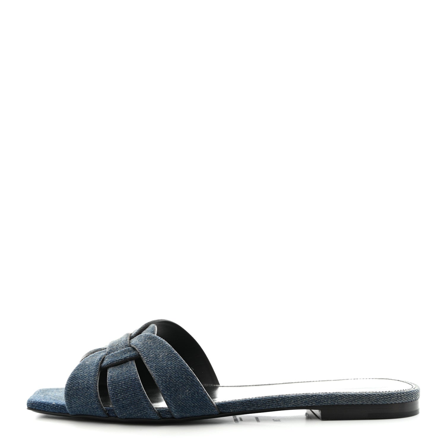 Saint Laurent Denim Tribute 05 Slide Sandals 38 Deep Navy Jeans 1 of 10