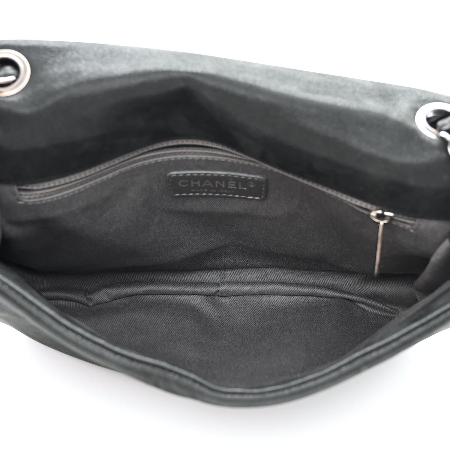 Chanel Iridescent Calfskin Glint Flap Black 5 of 11