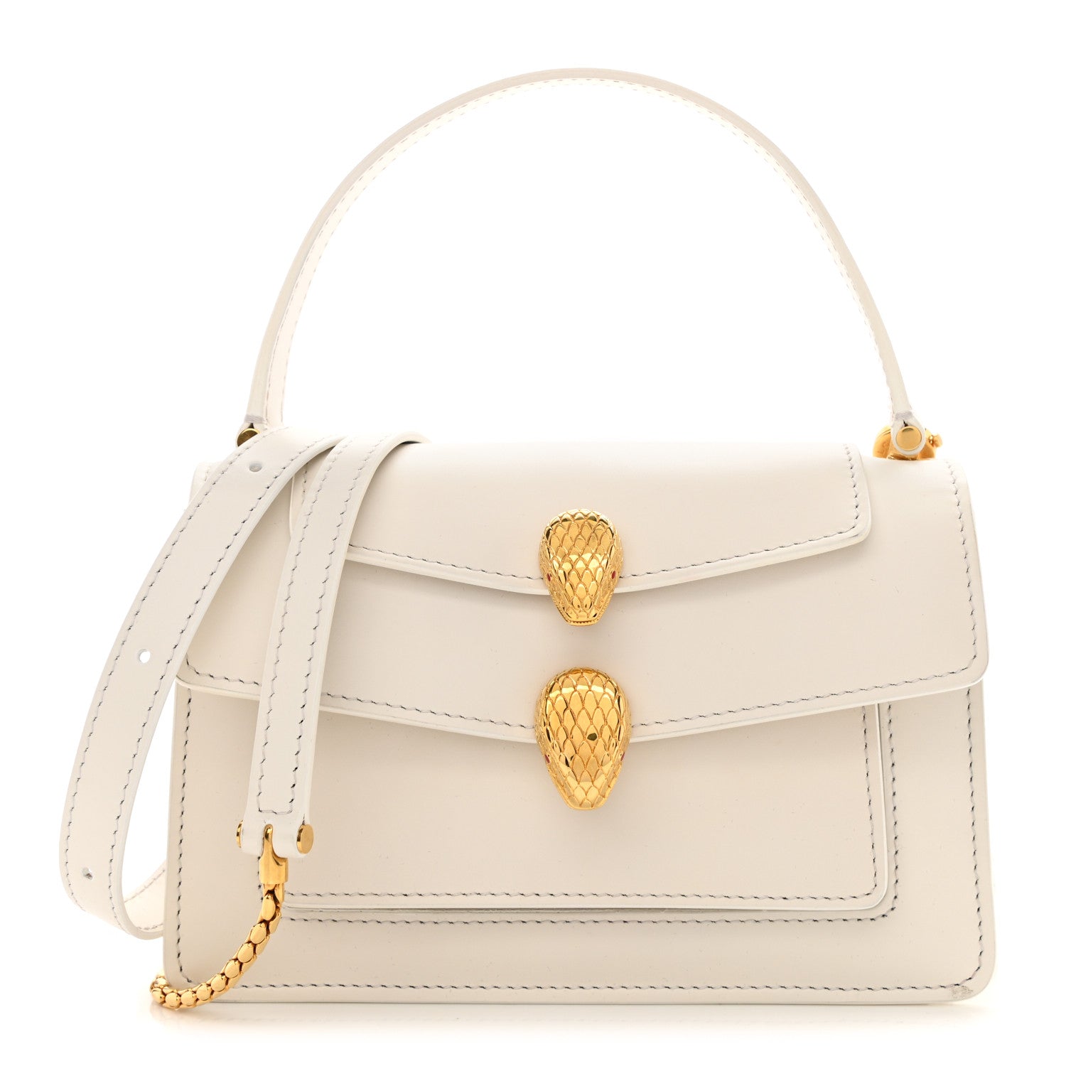 Bulgari x ALEXANDER WANG Calfskin Serpenti Top Handle Belt Bag White 1 of 9