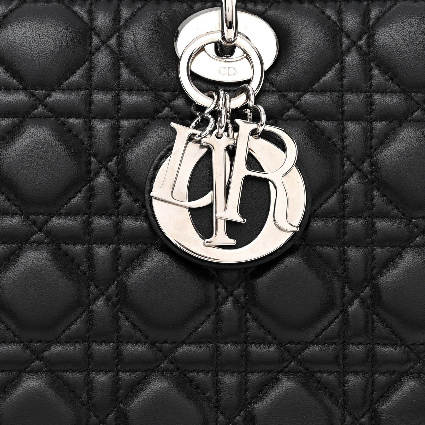 Lambskin Cannage Large Lady Dior Black