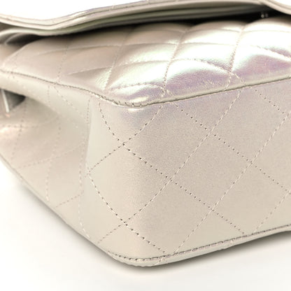 Chanel Iridescent Lambskin Quilted Medium Double Flap Ivory 9 of 11