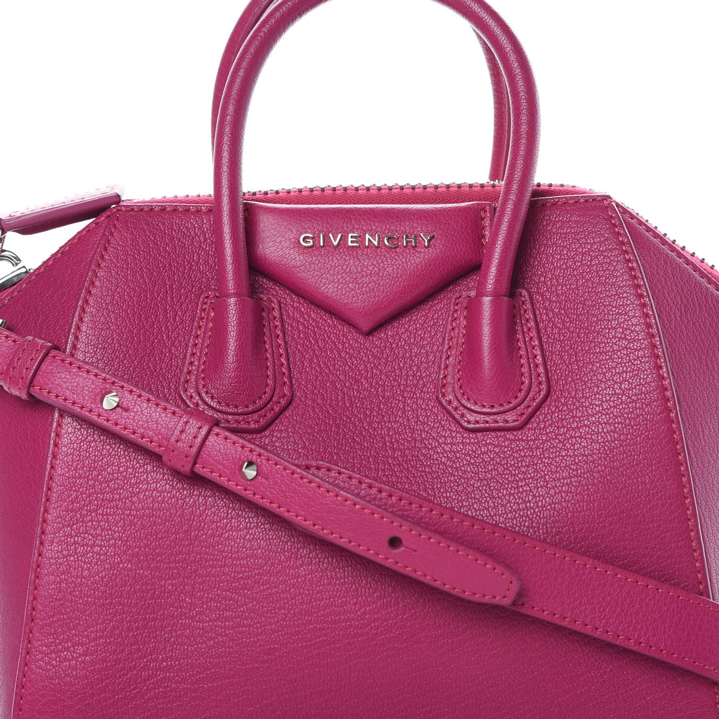 Sugar Goatskin Mini Antigona Magenta