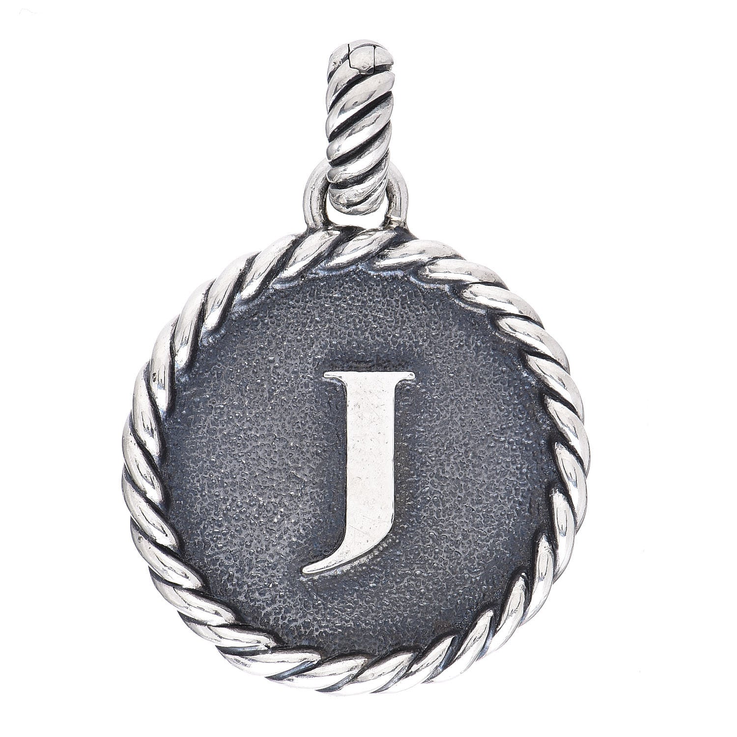 David Yurman Sterling Silver Cable Collectibles Initial J Charm 1 of 3