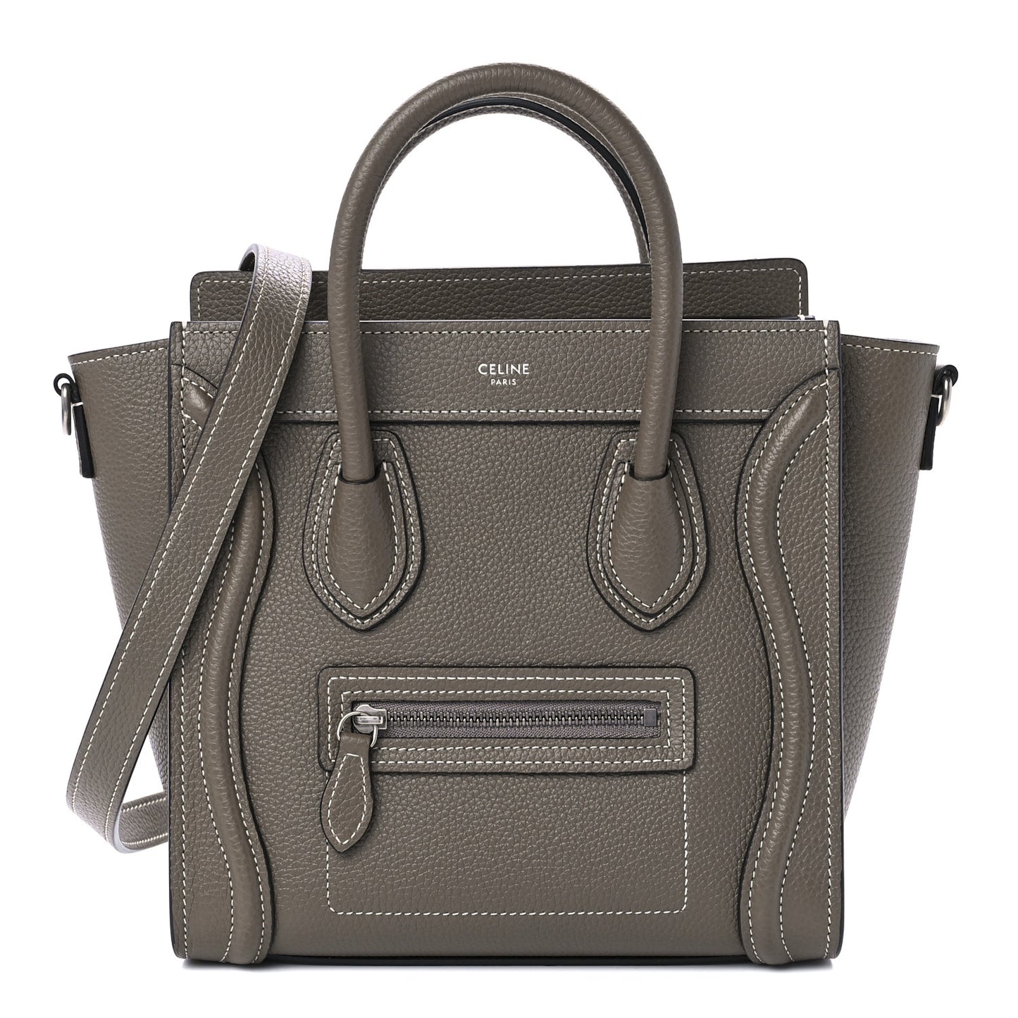 Drummed Calfskin Nano Luggage Souris