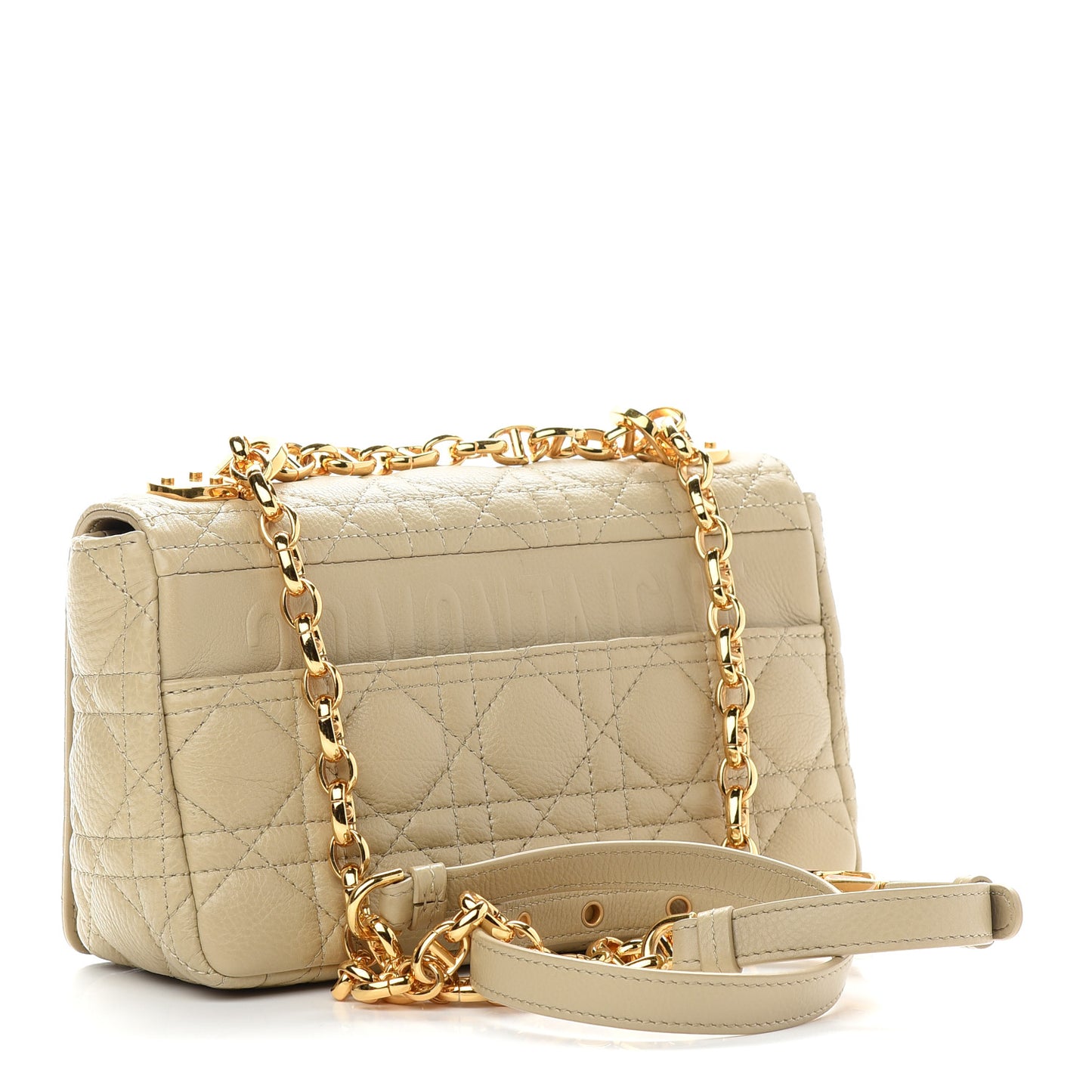 Lambskin Cannage Small Caro Bag Beige
