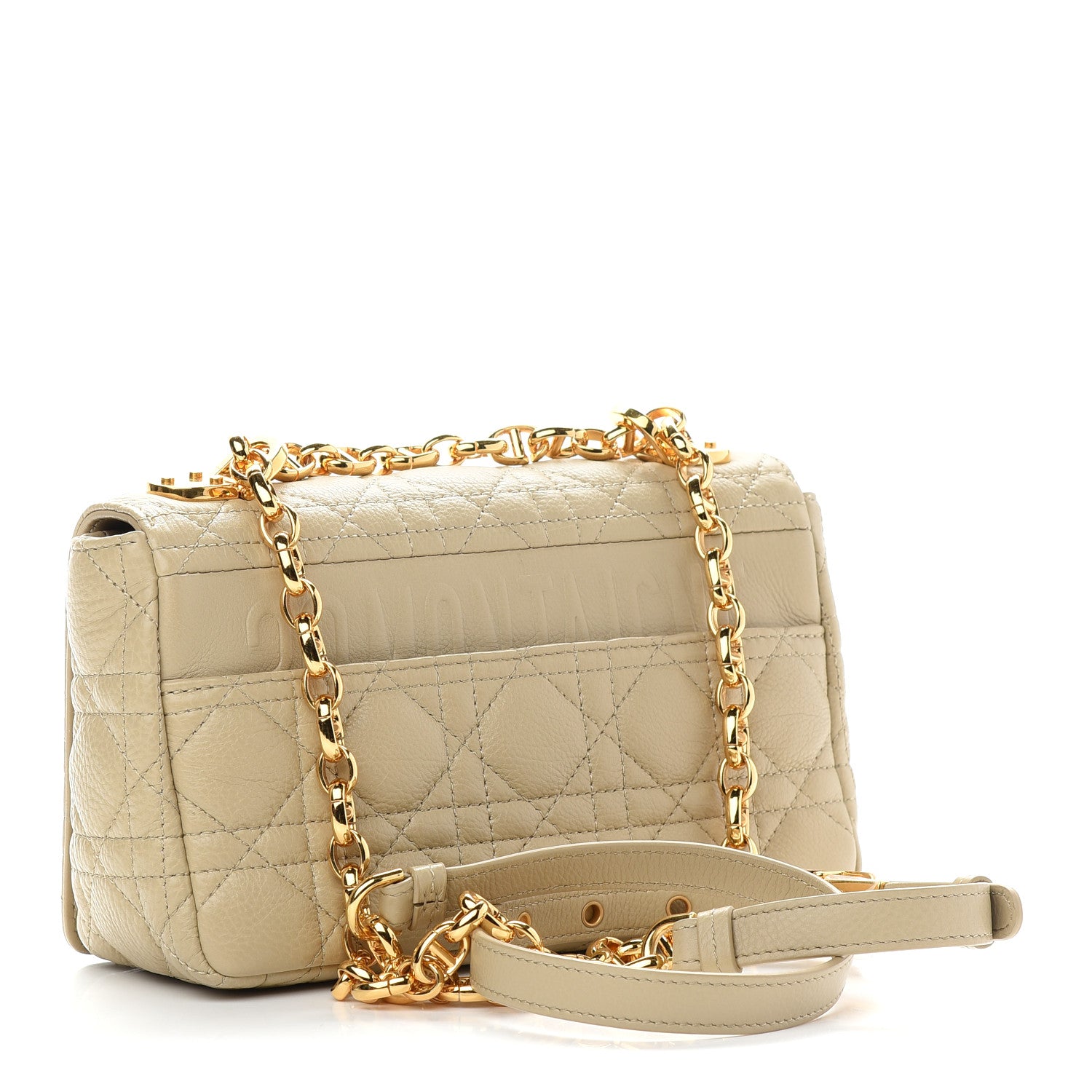 Christian Dior Lambskin Cannage Small Caro Bag Beige 3 of 9
