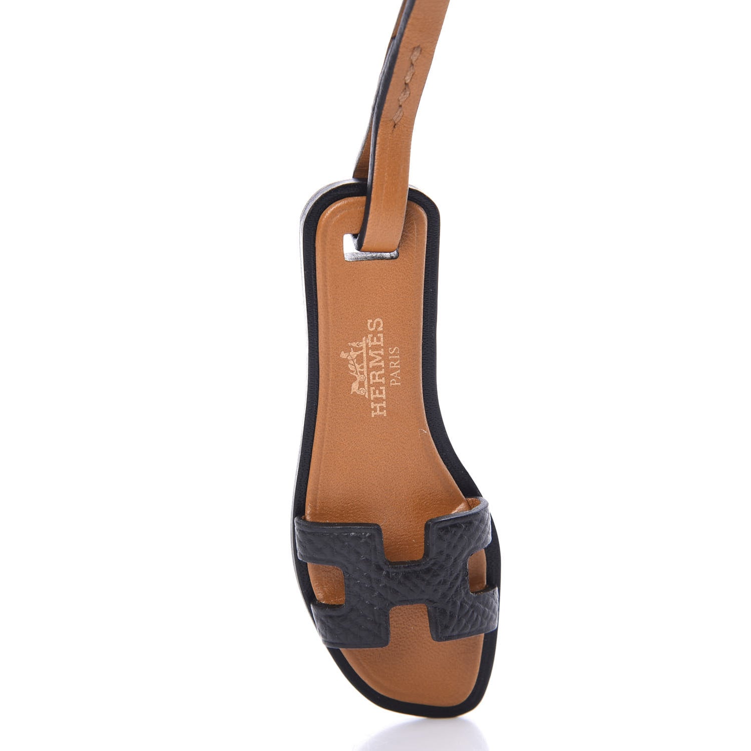 Hermes Epsom Butler Calfskin Hunter Oran Nano Bag Charm Black 3 of 5