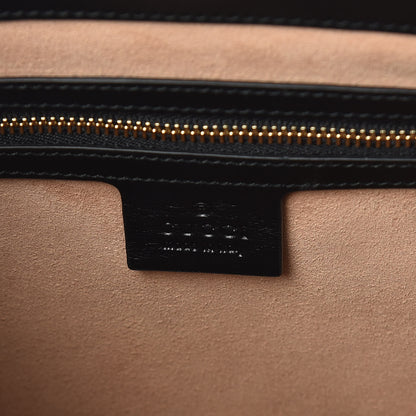 Gucci Nappa Bamboo Web Medium Nymphaea Top Handle Bag Black 6 of 12