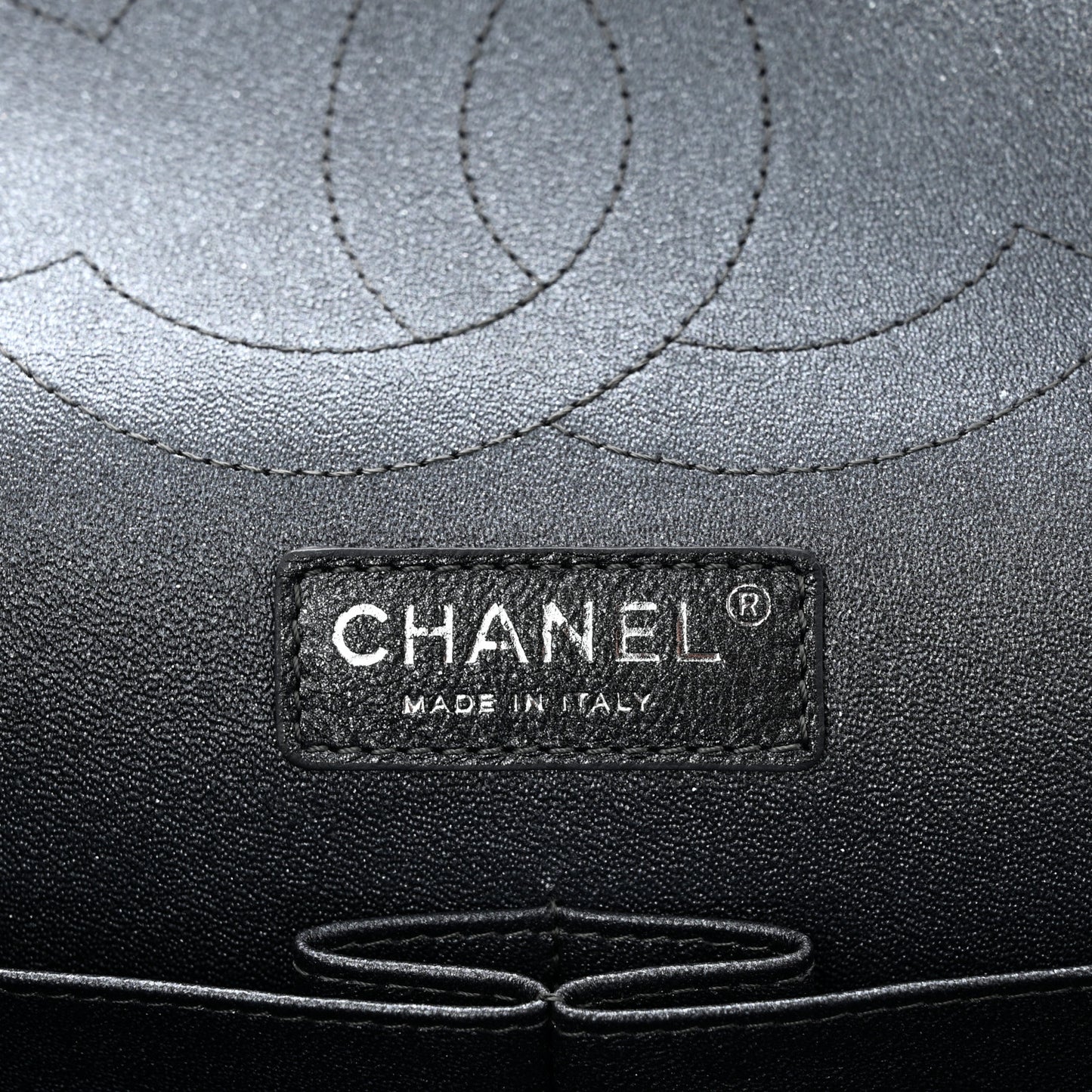 Pearly Caviar Quilted Jumbo Double Flap Grey