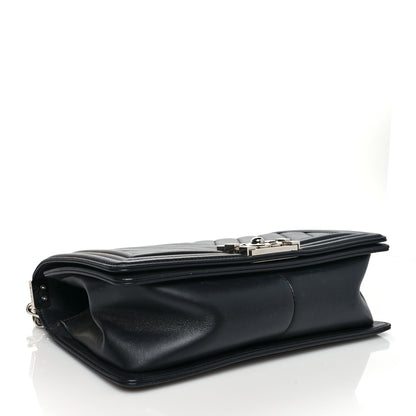 Chanel Calfskin Chevron Quilted Medium Boy Flap Black 3 of 10