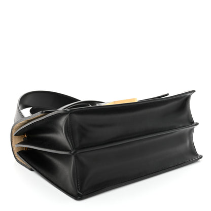 Fendi Vitello Liberty Bi-Color FF 1974 Embossed Chain Strap Kan U Shoulder Bag Black Maya 4 of 11