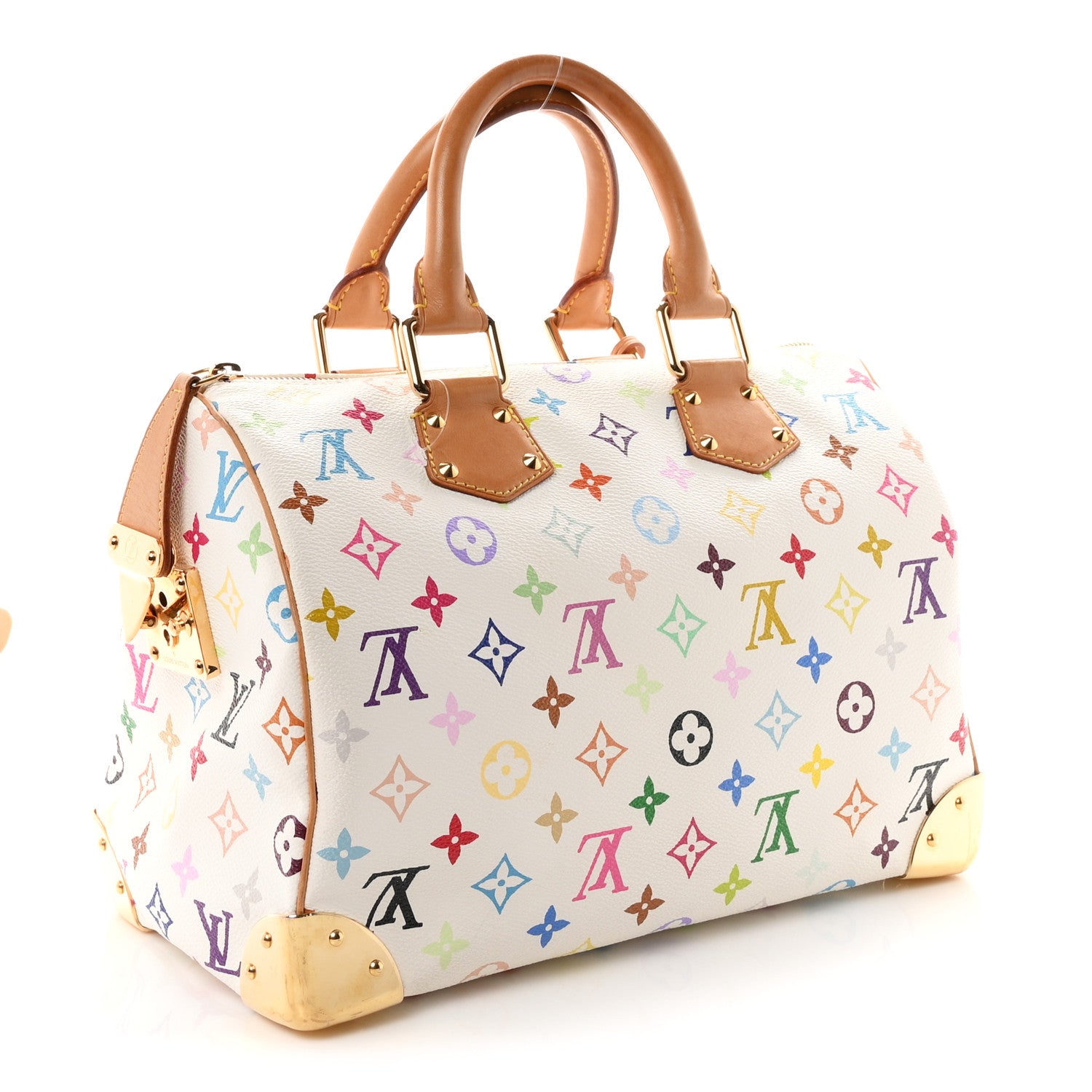 Louis Vuitton Monogram Multicolor Speedy 30 White White 3 of 9