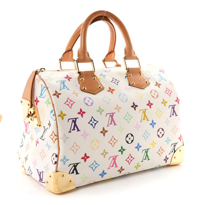 Louis Vuitton Monogram Multicolor Speedy 30 White White 3 of 9