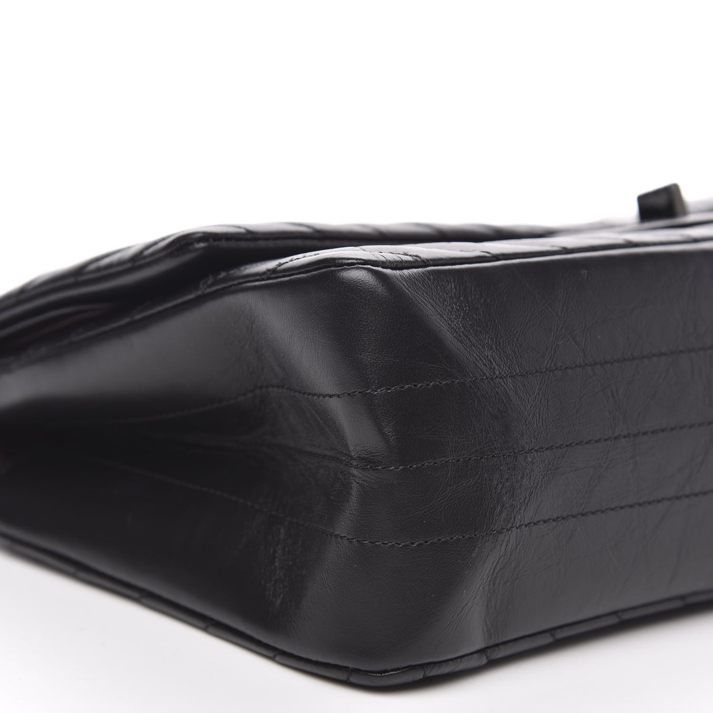 Aged Calfskin Chevron Quilted 2.55 Reissue 226 So Black