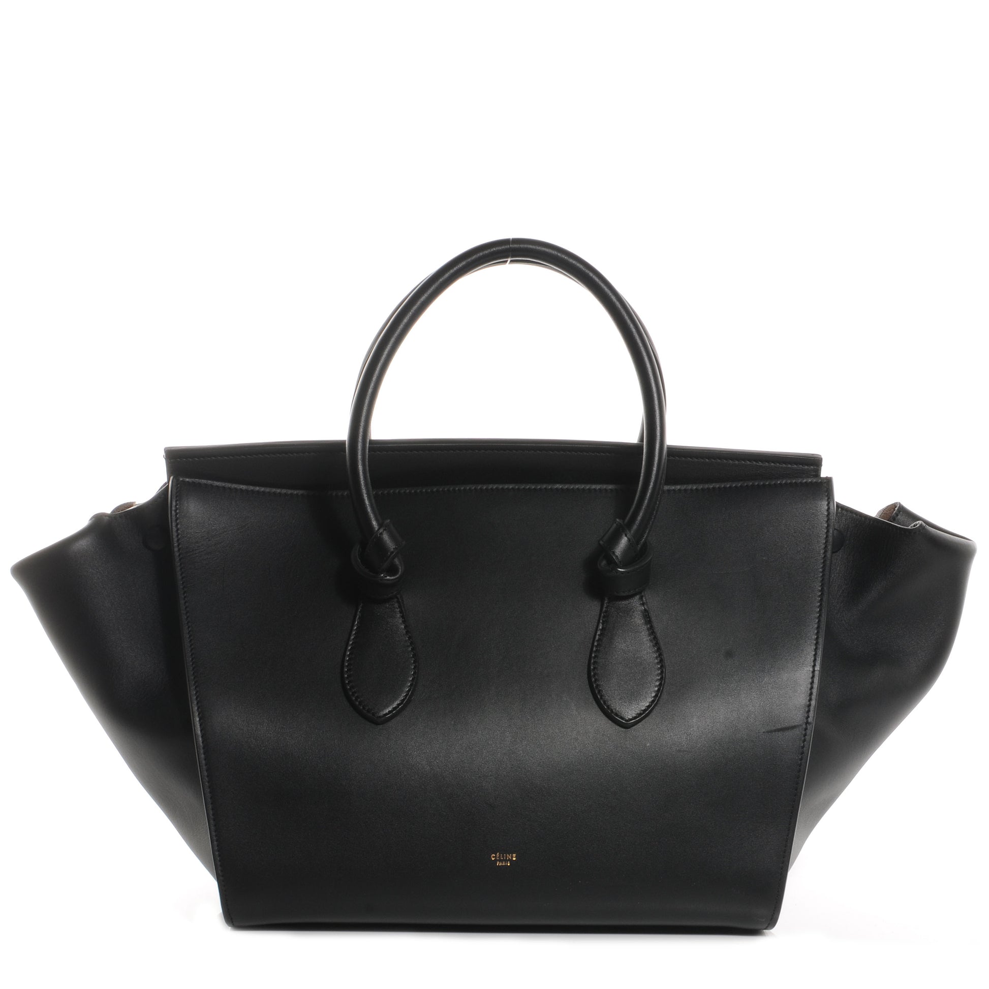 Celine Smooth Calfskin Tie Knot Tote Black 1 of 8