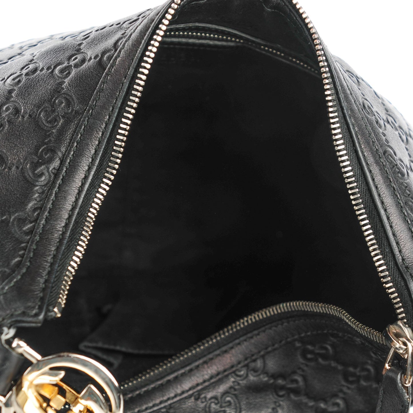 Guccissima Medium GG Twins Hobo Black