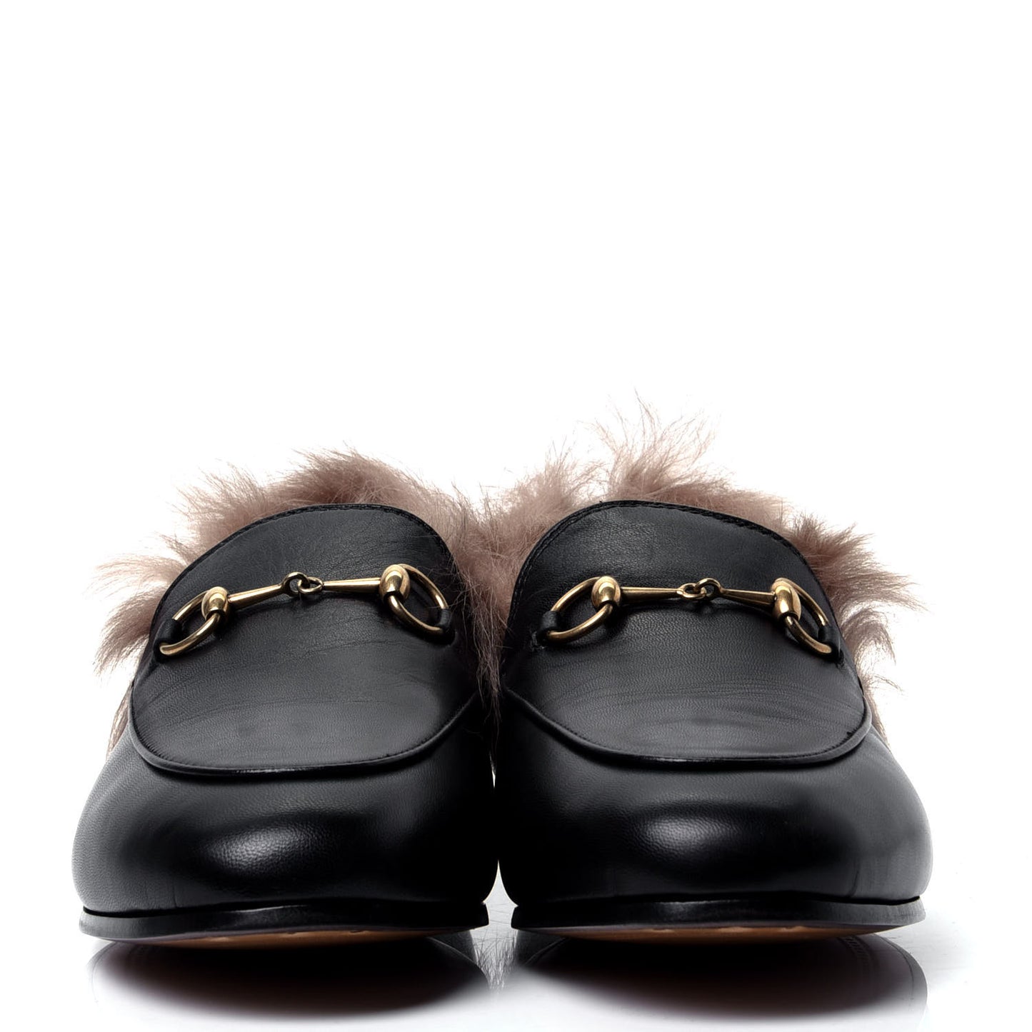 Malaga Kid Fur Womens Jordaan Loafers 38 Black Natural
