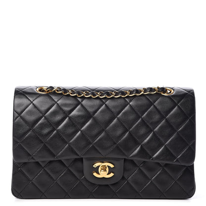Chanel Lambskin Quilted Medium Double Flap Black 1 of 11