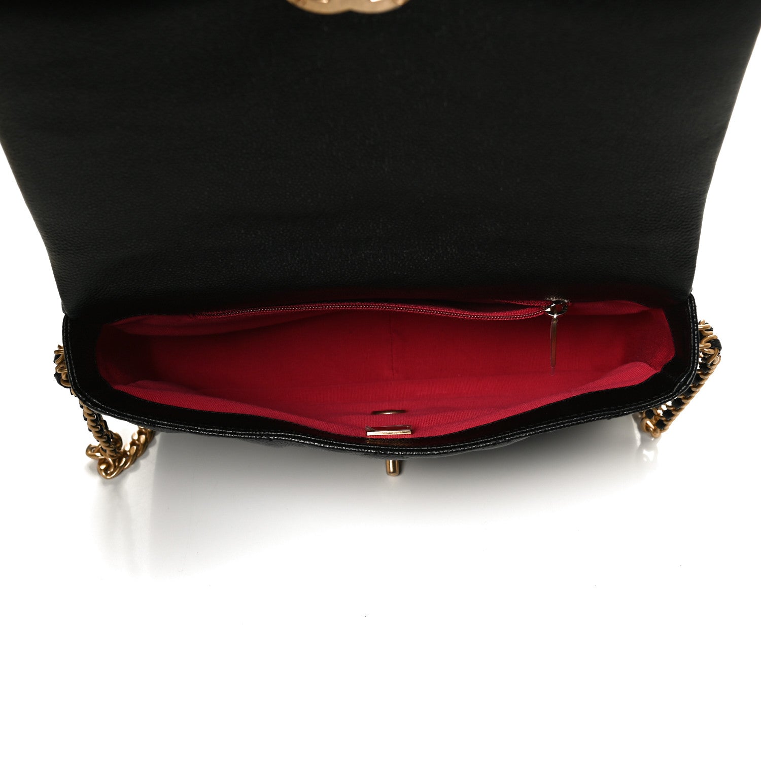Chanel Shiny Caviar Quilted Large Chain Melody Flap Black 5 of 11