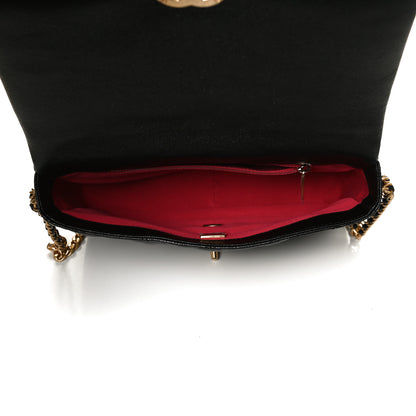 Chanel Shiny Caviar Quilted Large Chain Melody Flap Black 5 of 11
