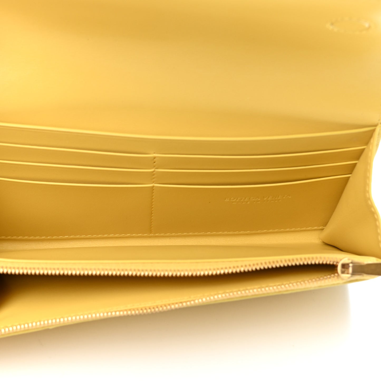 Nappa Intrecciato Flap Wallet Buttercup