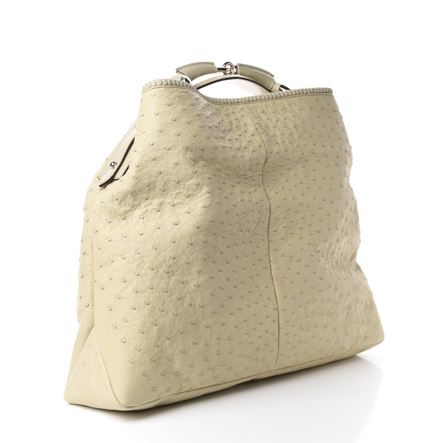 Ostrich Large Horsebit Chain Ivory