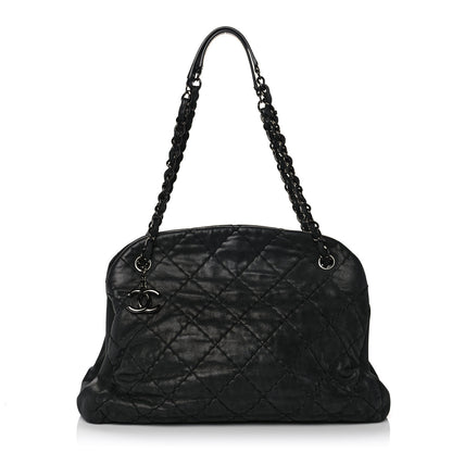 Chanel Iridescent Calfskin Large Just Mademoiselle Bowling Bag Black 1 of 10