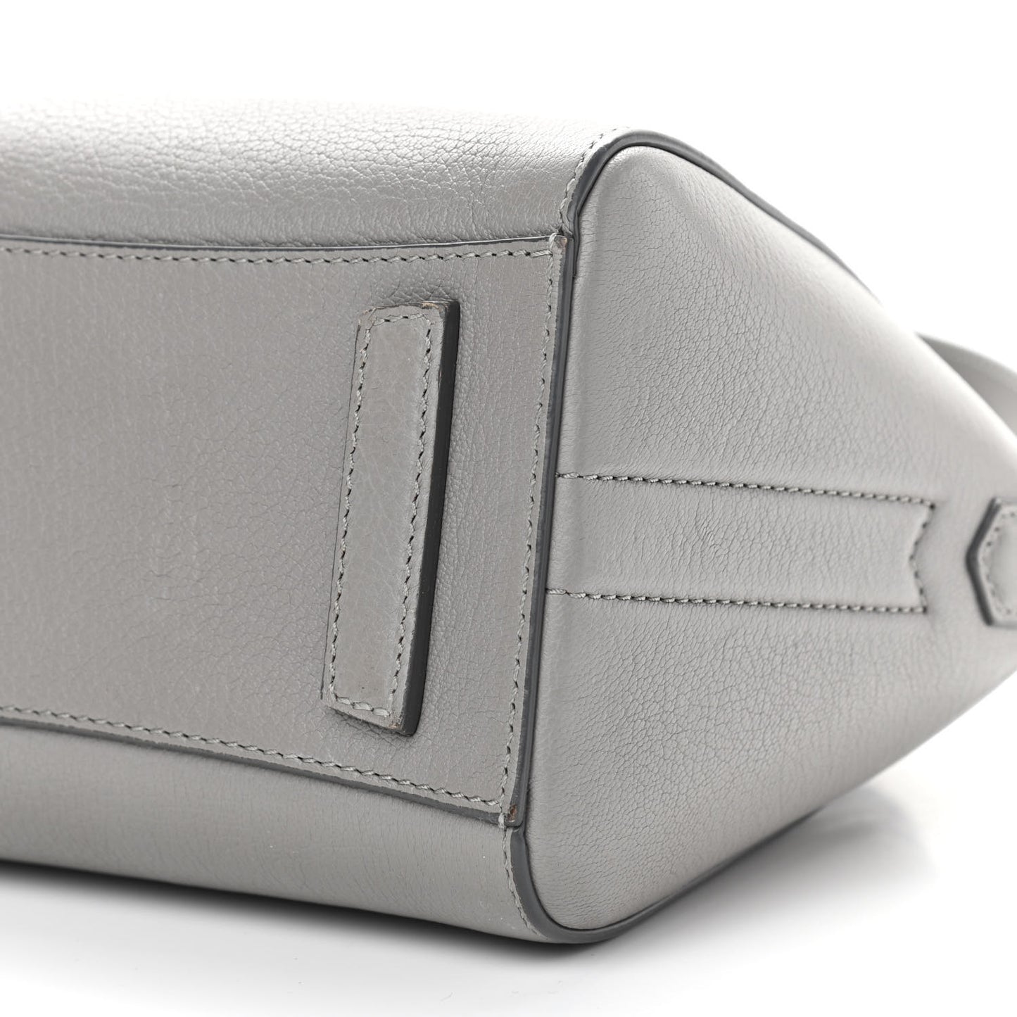 Sugar Goatskin Mini Antigona Pearl Grey