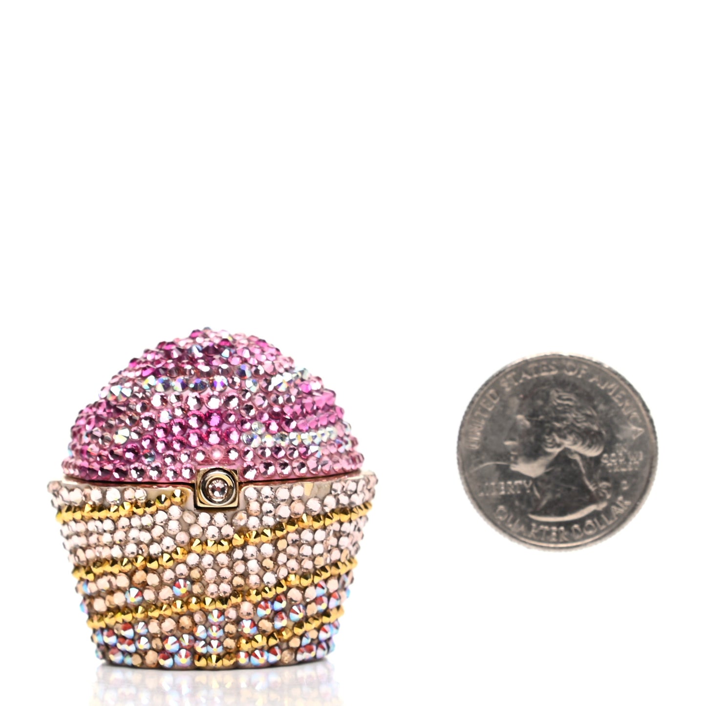 Crystal Strawberry Cupcake Pill Box
