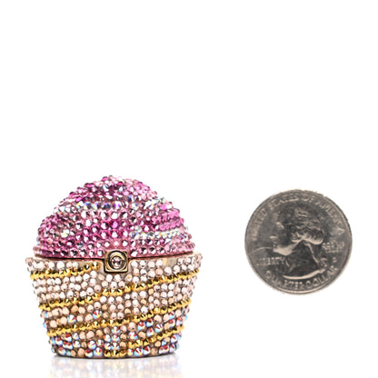 Judith Leiber Crystal Strawberry Cupcake Pill Box 2 of 9