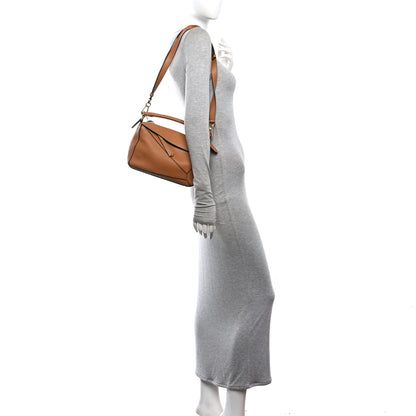Loewe Grained Calfskin Small Puzzle Bag Tan 2 of 11