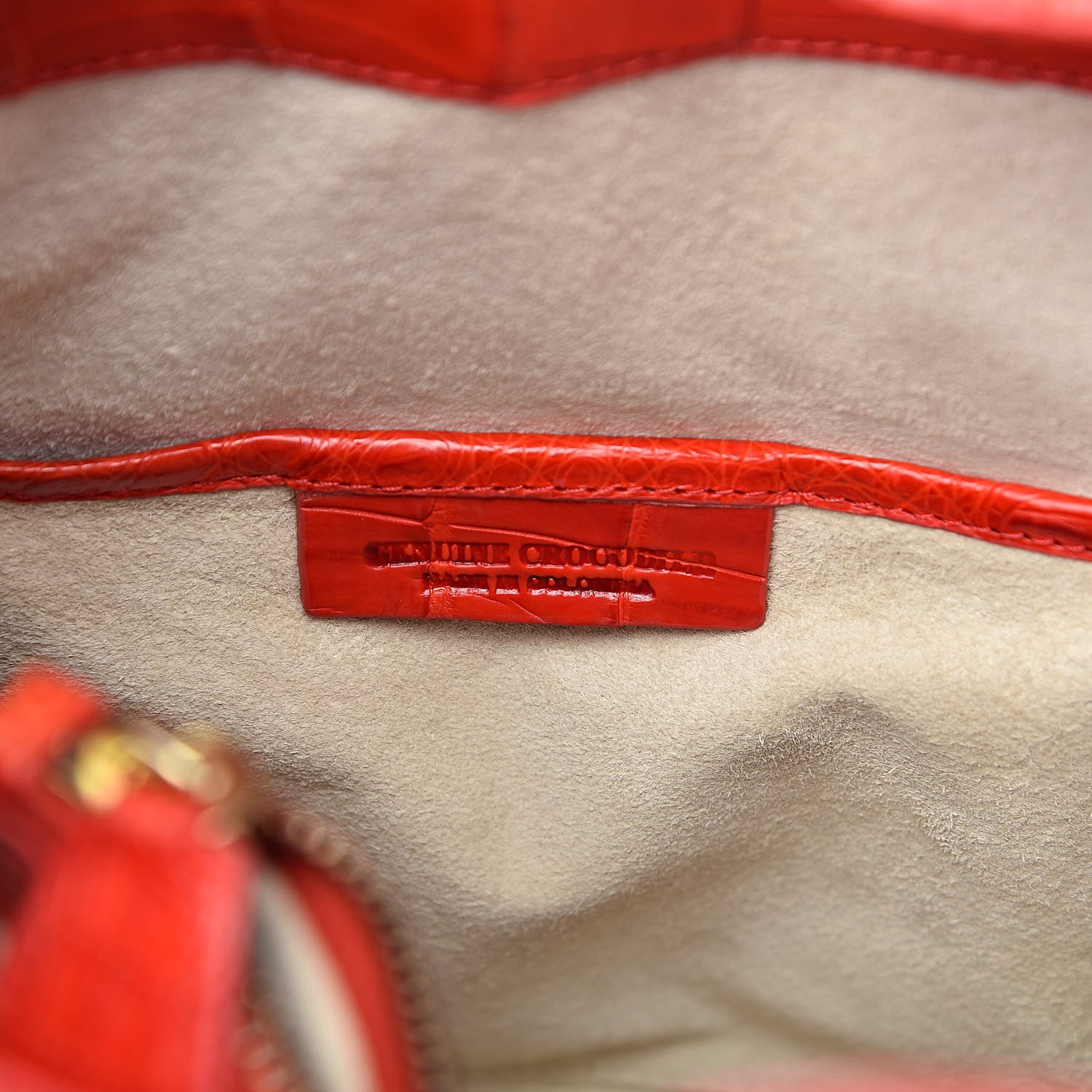 Nancy Gonzalez Crocodile Tote Coral 7 of 10